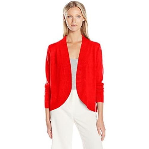 Sag-Harbor-Womens-Long-Sleeve-Curved-Hem-Open-Cardigan-Cashmerlon-Sweater